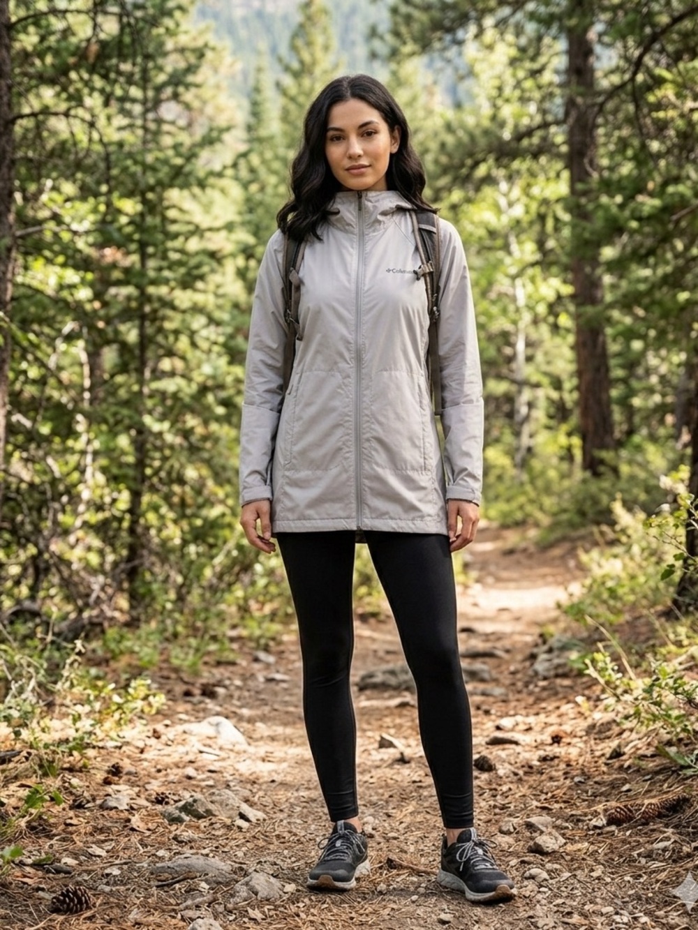 Columbia Switchback II Lined Jacket Gray Cream Fleece Omni-Shield Women’s M